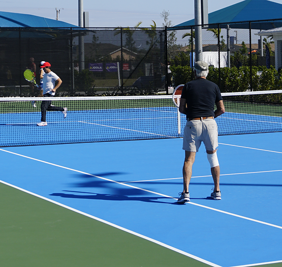 pickleball playing