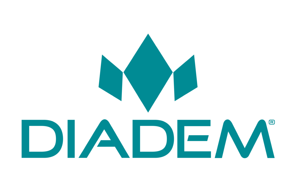 Diadem Logo Teal Vertical RGB
